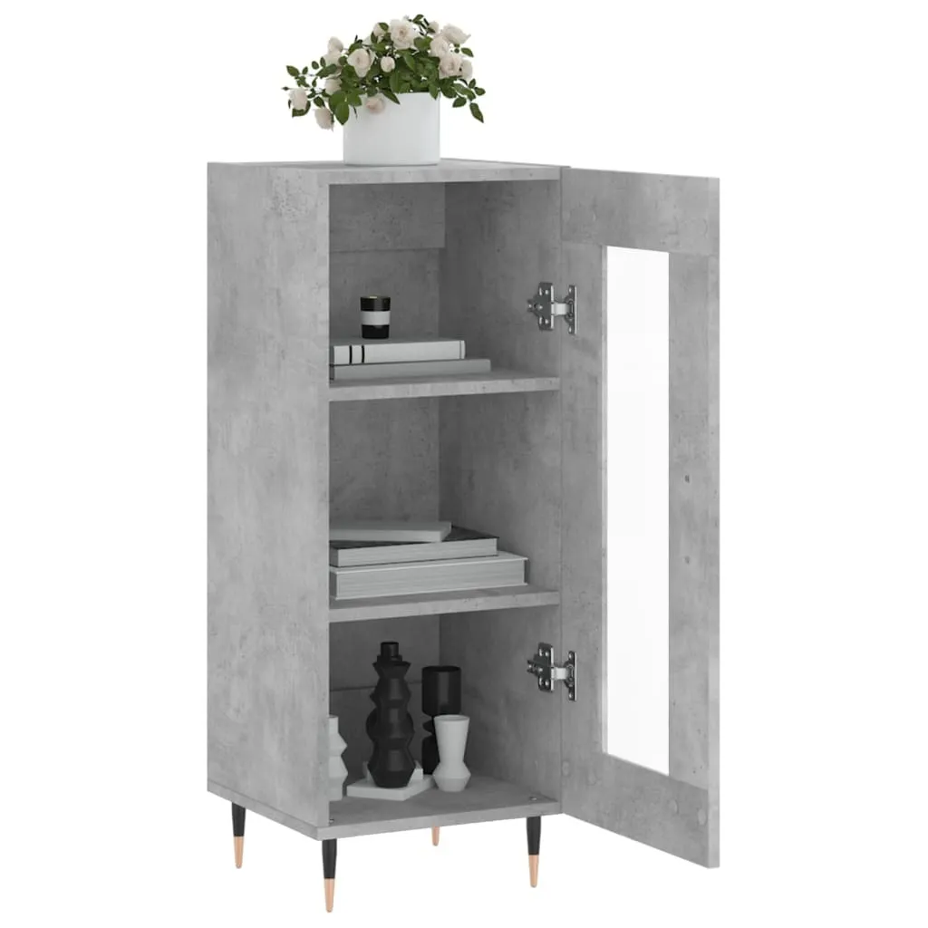 Mobiletto Grigio Cemento vidaXL 34x34x90 cm | Design Scandinavo-Urban - 4
