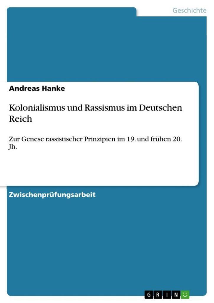 Kolonialismus und Rassismus im Deutschen Reich