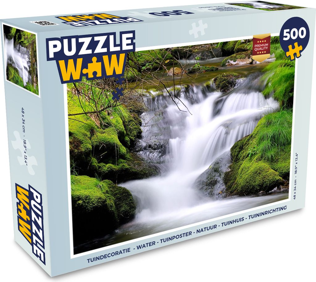 MuchoWow Puzzle 500 Teile Wasser - Natur - Wasserfall - 500 Teile - Kinder - Selberbauen - Puzzlespiele