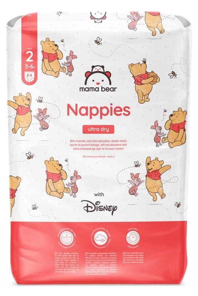 Amazon-Marke: Mama Bear Disney Ultra Dry Windeln Größe 2 Produktbild 