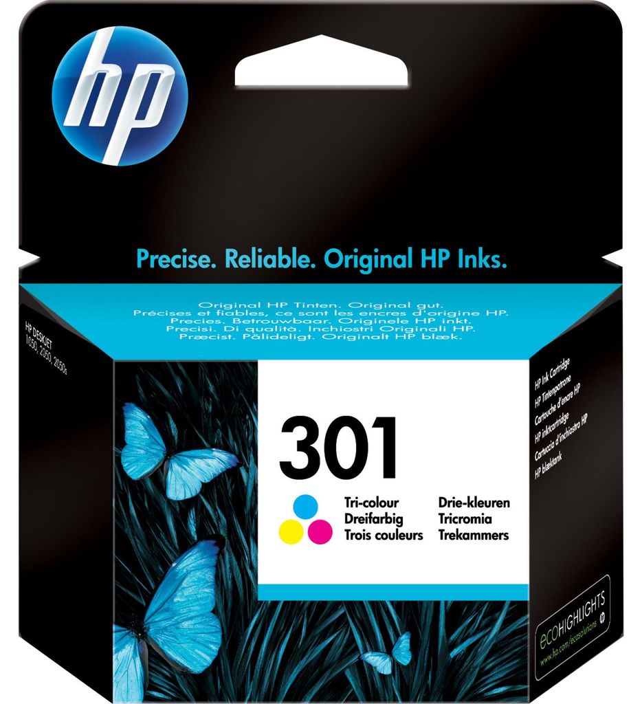 HP 301 Cyan/Magenta/Gelb Original Druckerpatrone, Produktbild 