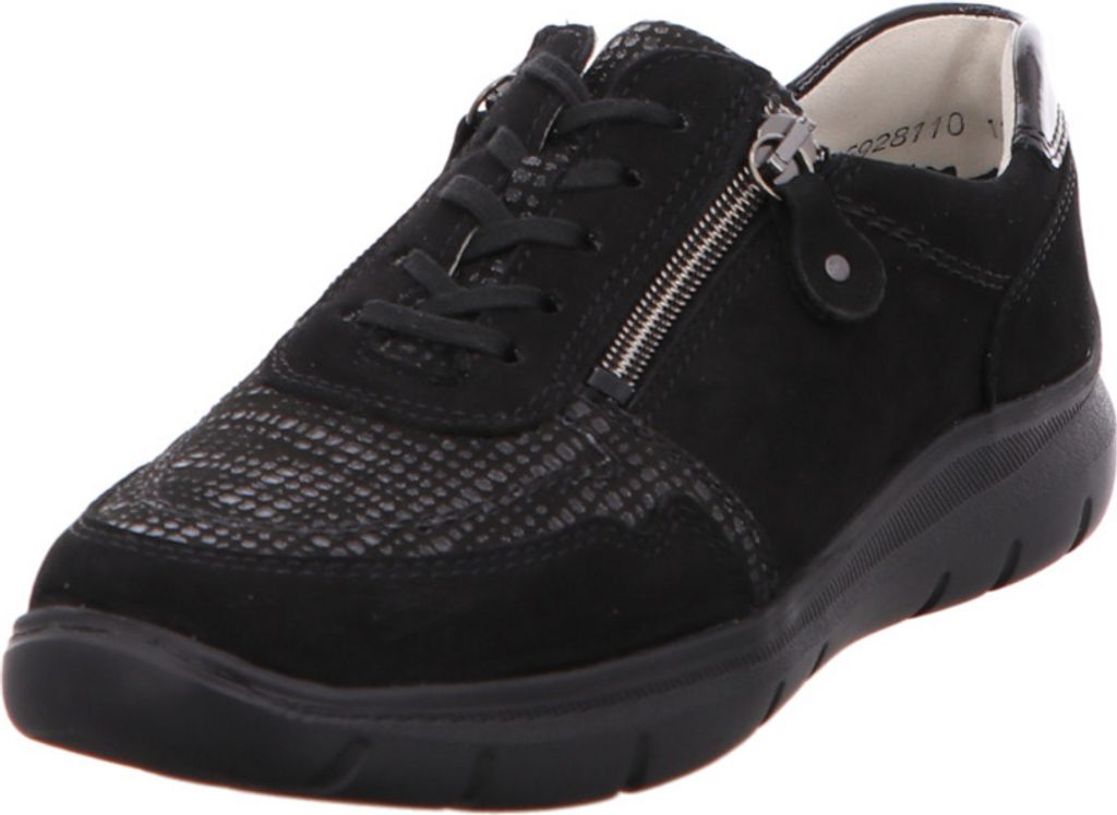 Waldläufer 796002 316 001 Damen Sneaker Leonie Schwarz, Schwarz, Gr. 31/2