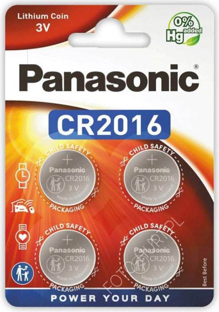 Panasonic CR-2016EL/4B, Jednorazowa bateria, CR2016, Lit, 3 Zdjęcie produktu 