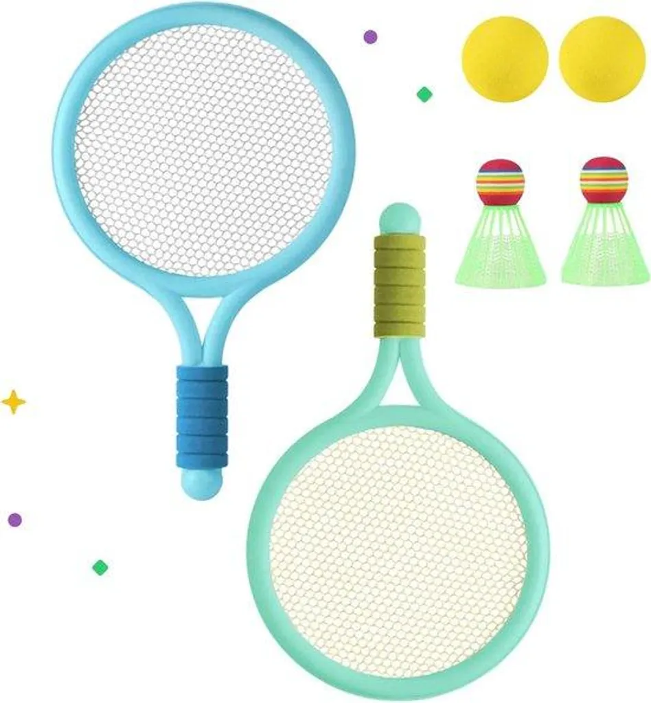 Set de badminton pour enfants de 3 à 8 ans - Raquettes légères junior