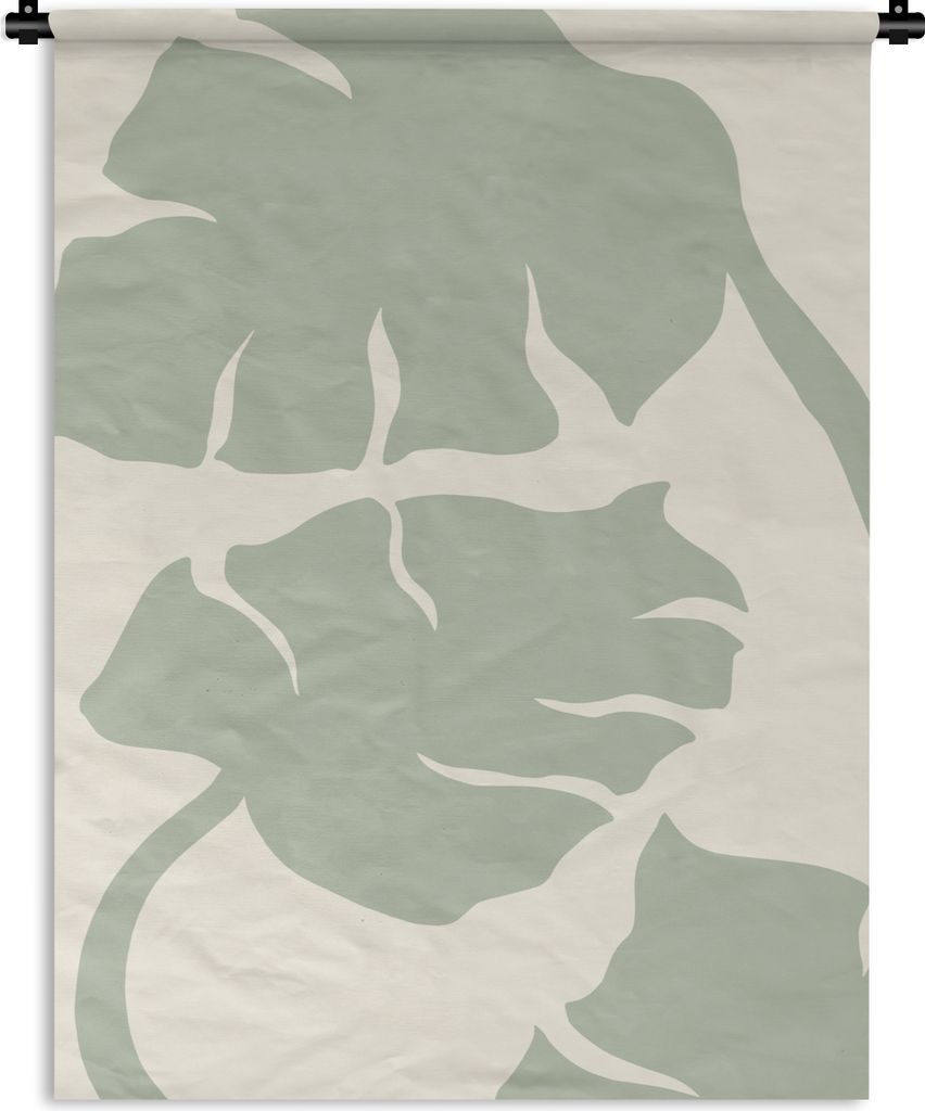 MuchoWow Wandteppich Wandbehang Monstera - Blätter - Grün - Pflanzen 60x80 cm Tapisserie Dekoration Wandtuch - Decke - Wandtücher - Wohne