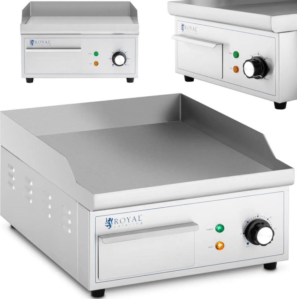 Grill Elektryczny Płyta Grillowa Gładka 35 X 38 Cm 2000 W Zdjęcie produktu 