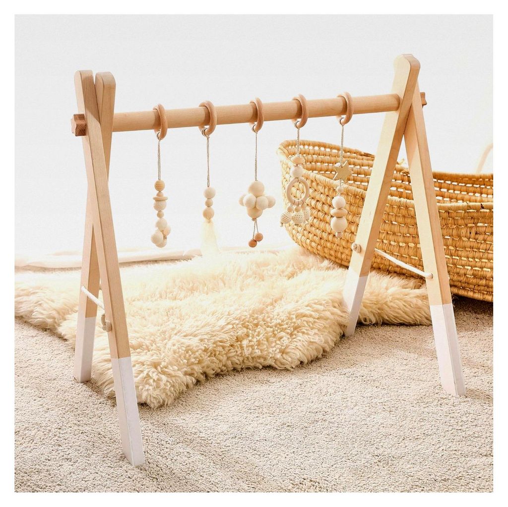 Spielbogen aus Holz für Babys - Aktivitätsbogen für Neugeborene