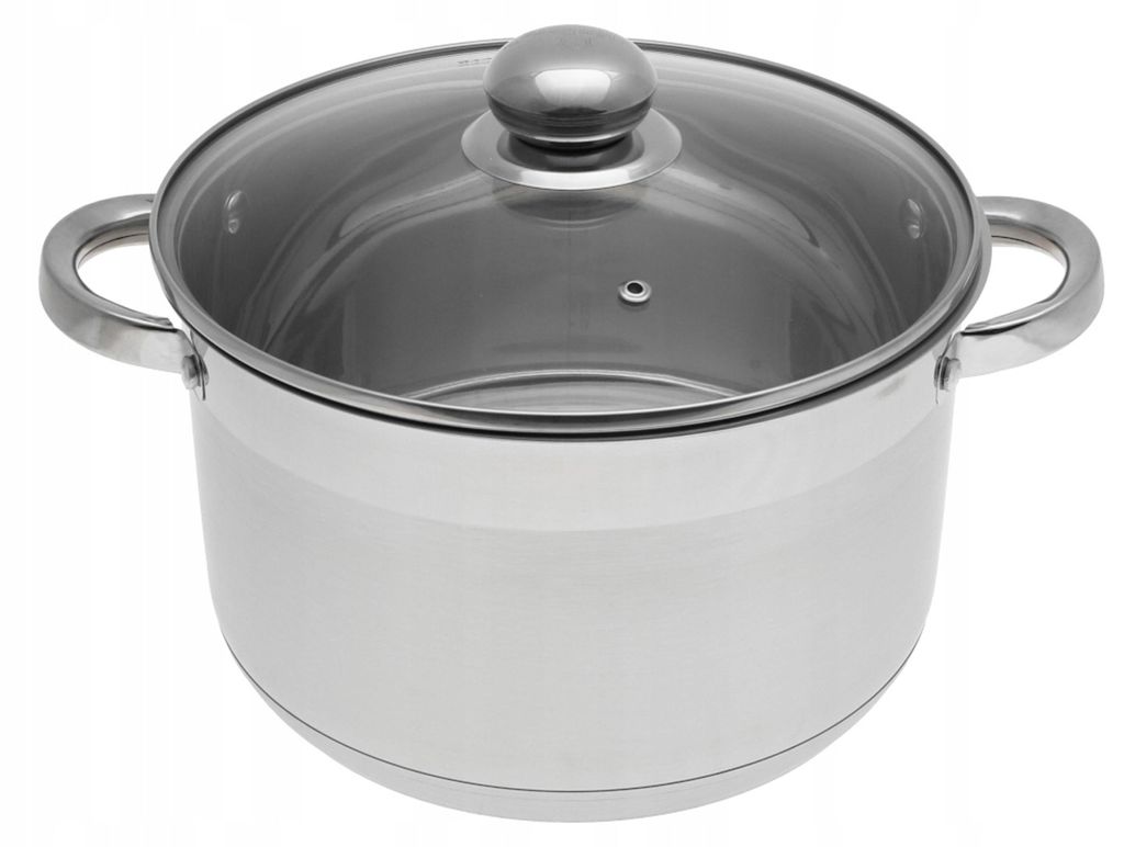 GARNEK Stalowy GRUBE 9x DNO z POKRYWKĄ 10L 28cm INDUKCJA Zdjęcie produktu 