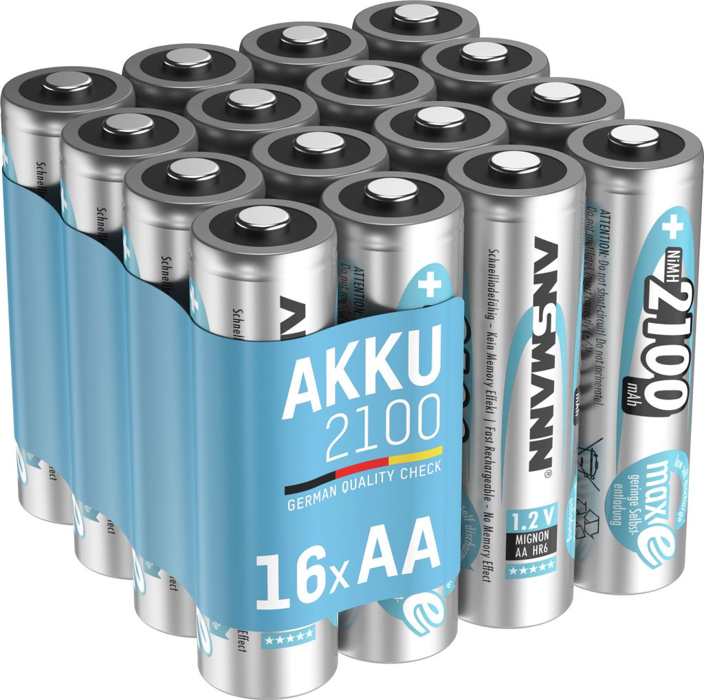 Ansmann Batterijen NiMH Accu Mignon AA 2100 mAh - 4 stuks