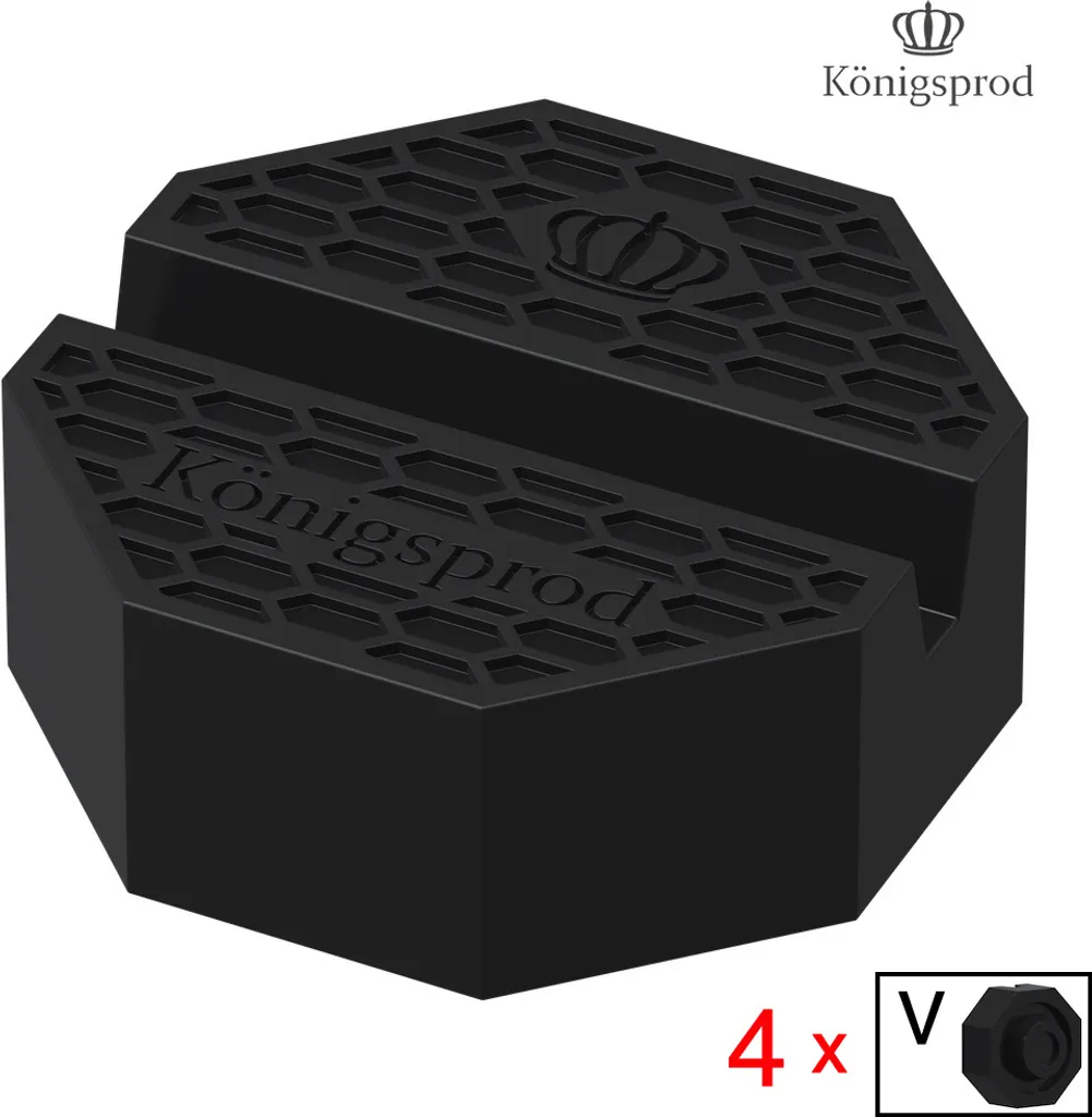 KÖNIGSPROD Jack Pad in Gomma | 4x Adattatori Universali V-Slot