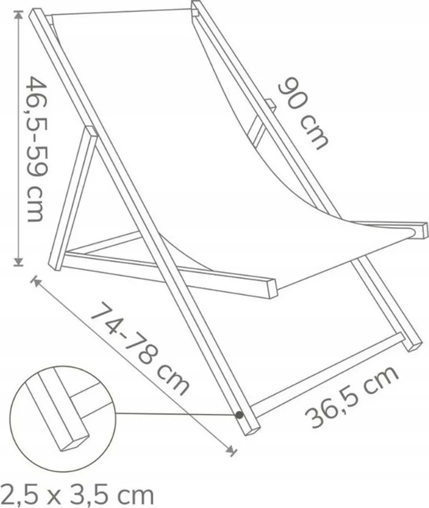 Sdraio per bambini Dreamroots pieghevole in legno, fino a 130 kg, sdraio pieghevole con regolazione dell'inclinazione dello schienale in 3 fasi, Cute Cat - 4