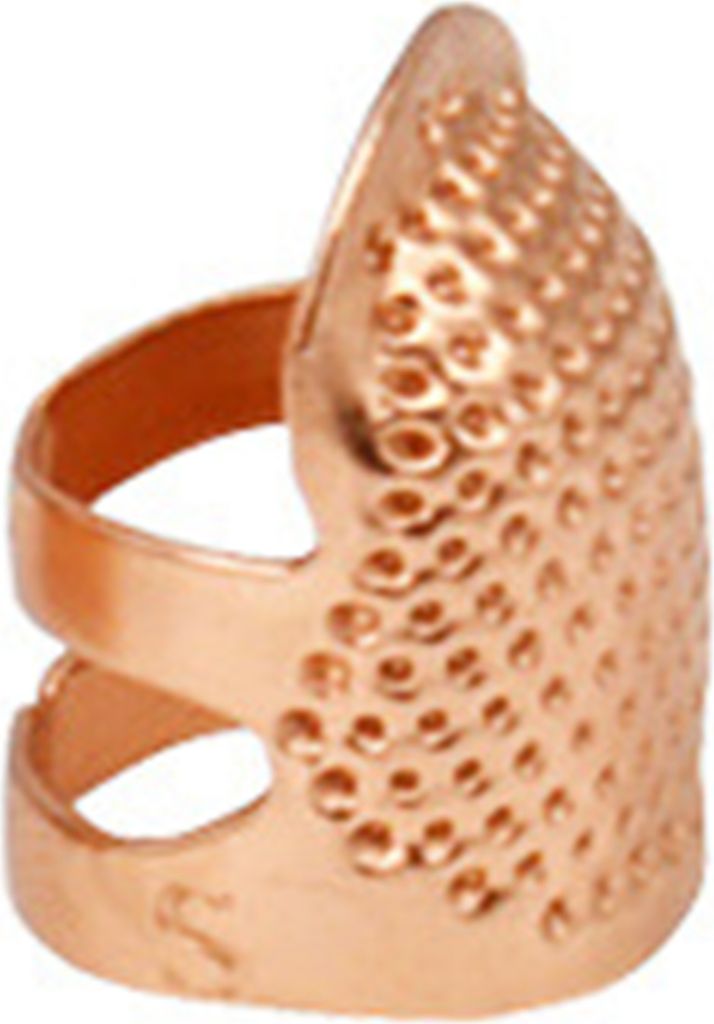 Fingerhut verstellbares festes Anti-Rust-Nähenfingerfinger-Beschützer für Nadelarbeiten nähen-Roségold ,Größen:S