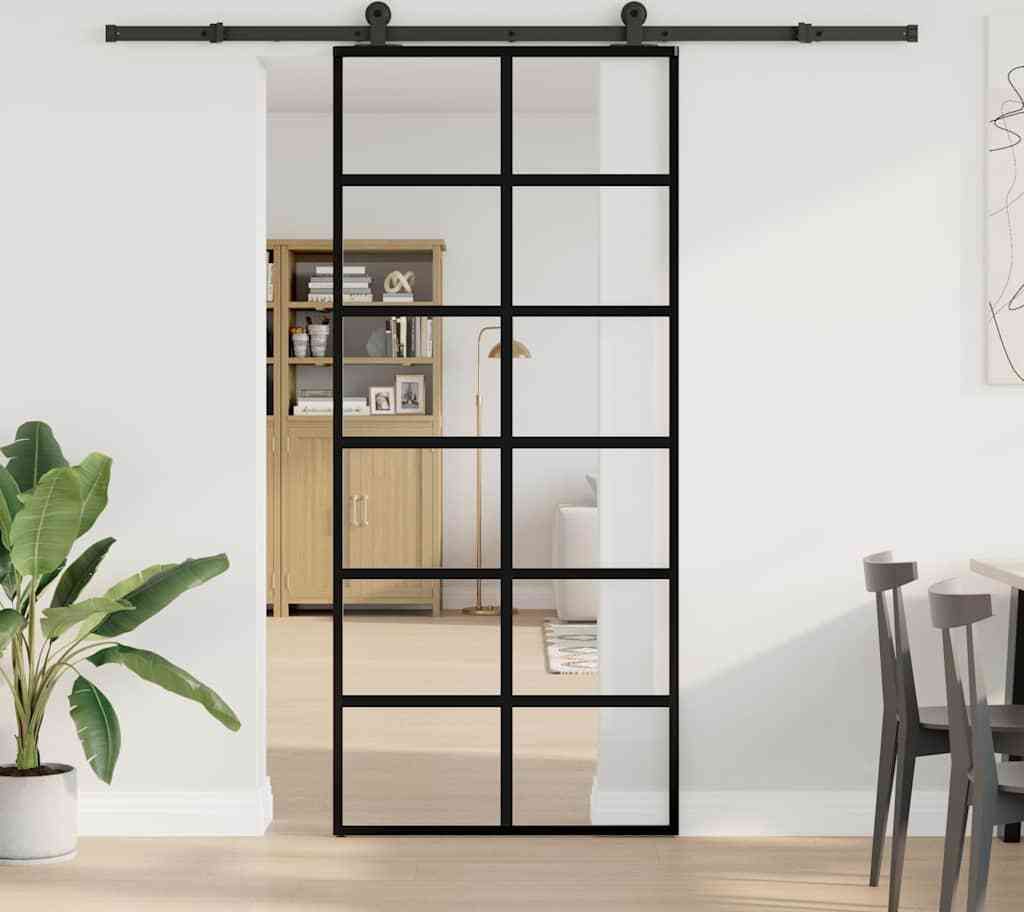 Stabli Möbel Schiebetür mit Beschlag 90x205cm ESG-Glas & Aluminium - Haustüren Neu design927475