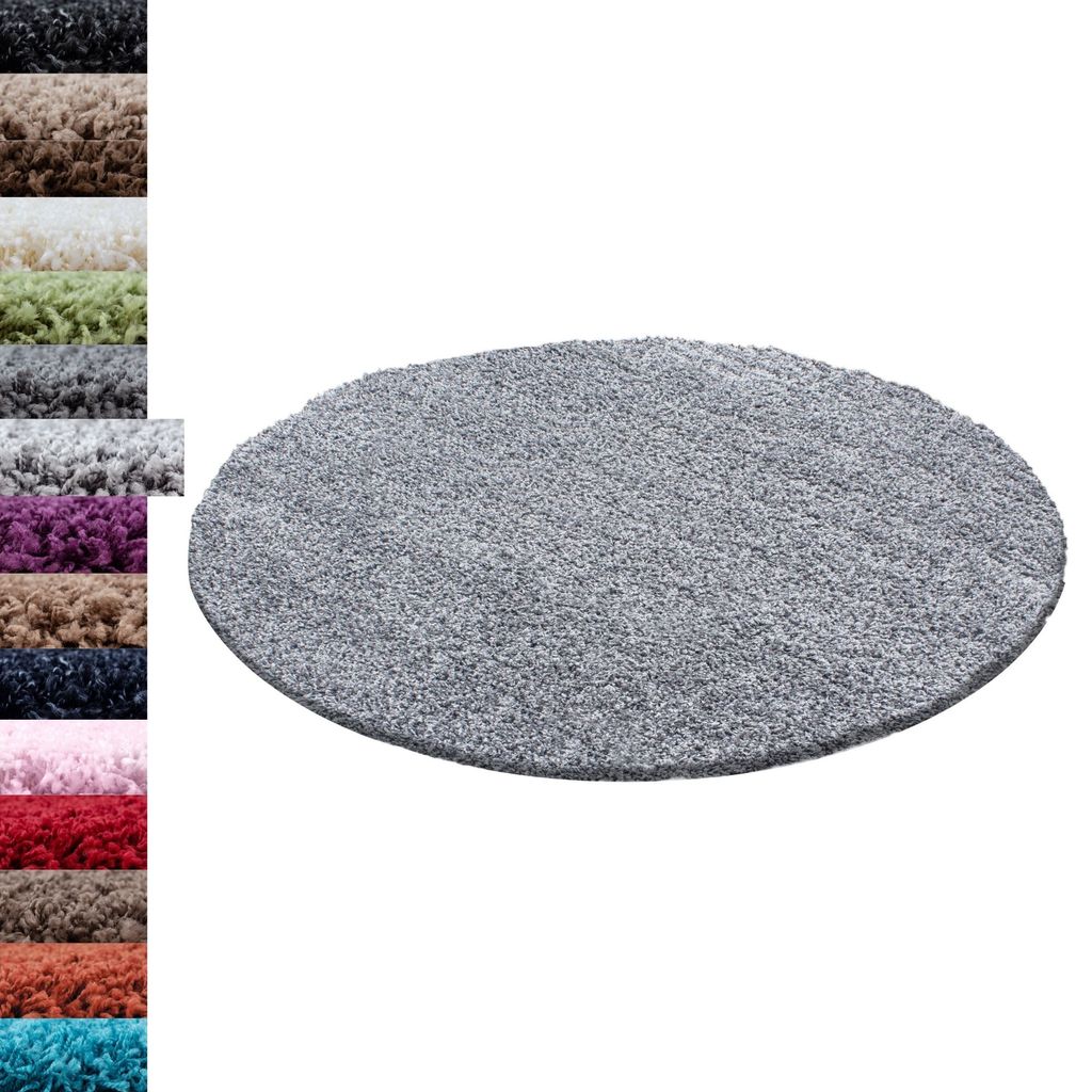 Viele Farben Shaggy Langflor-Teppich Hochflor Wohnzimmerteppich Soft Bordüre 