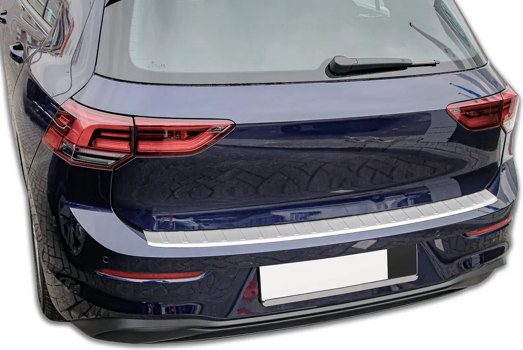 Seuil de coffre pour pare-chocs arrière VW en inox MATT anti-rayures