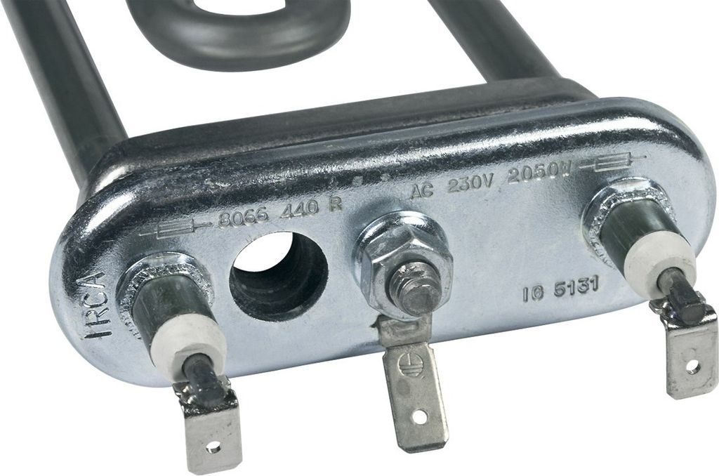 Heizelement Heizung Heizspirale 2050W 230V ALTERNATIV Bosch Siemens 12042284 IRCA 8066440R Waschmaschine Waschautomat 235mm Eintauchtiefe mit Öffn...