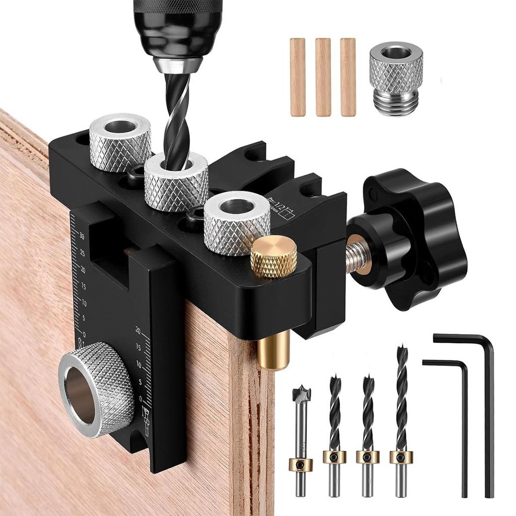 Bohrschablone,3-in-1 die Bohrschablone Möbelbau,Dübellöcher Produktbild 
