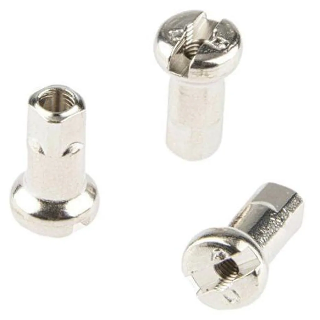 Écrous de rayons 12 mm laiton nickelé Alpina 5,5 mm haute résistance