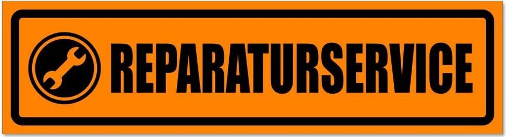 Kiwistar - Autoaufkleber - Orange - Schwarz - 45 x 12 cm - Reparaturservice invertiert - Hinweis Aufkleber Sticker für Auto, Kfz, Fahrrad, PKW, LKW