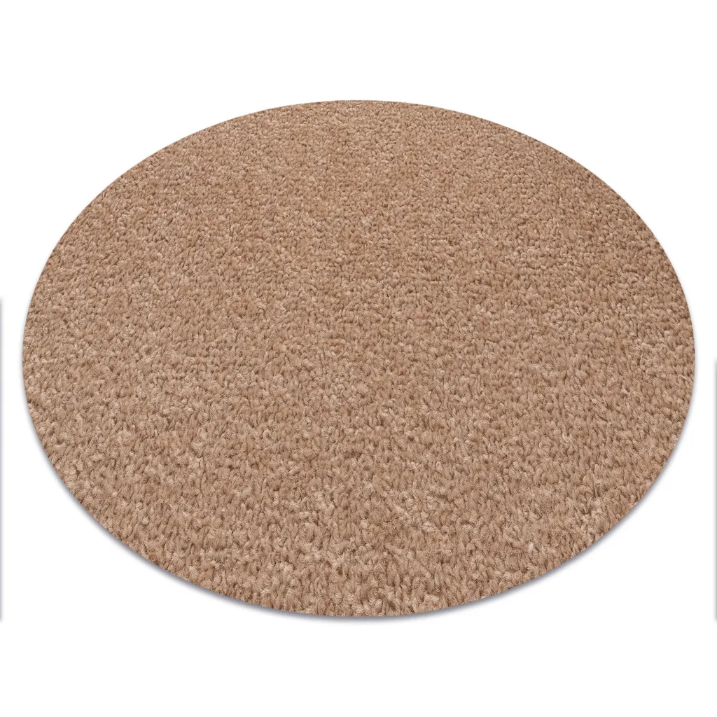 Tapis cercle ETON beige 133 cm : Tapis rond design moderne pour salon