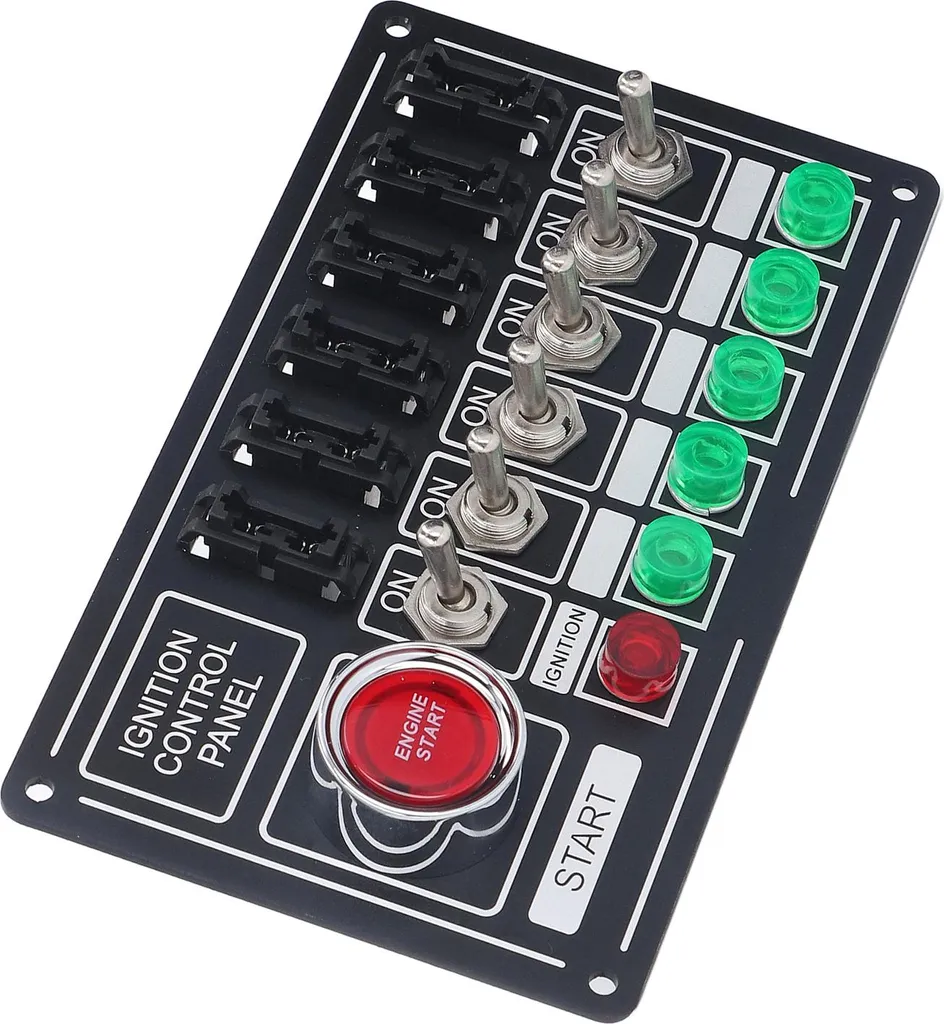 Panneau d'allumage universel pour voiture de course avec 6 fonctions
