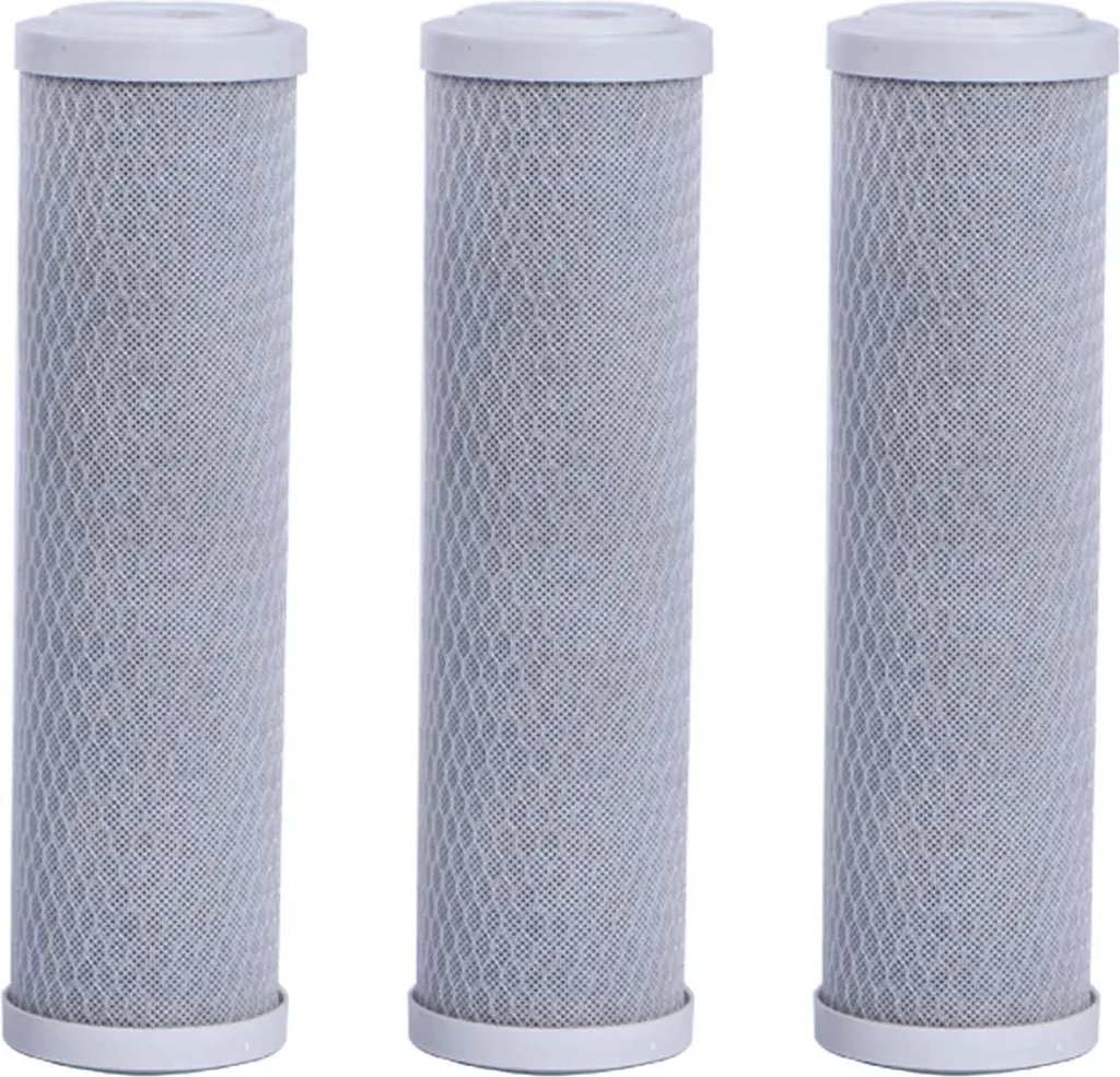 Filtre à Eau Charbon Actif CTO-5 Mikron Système de Traitement 3 Pièces
