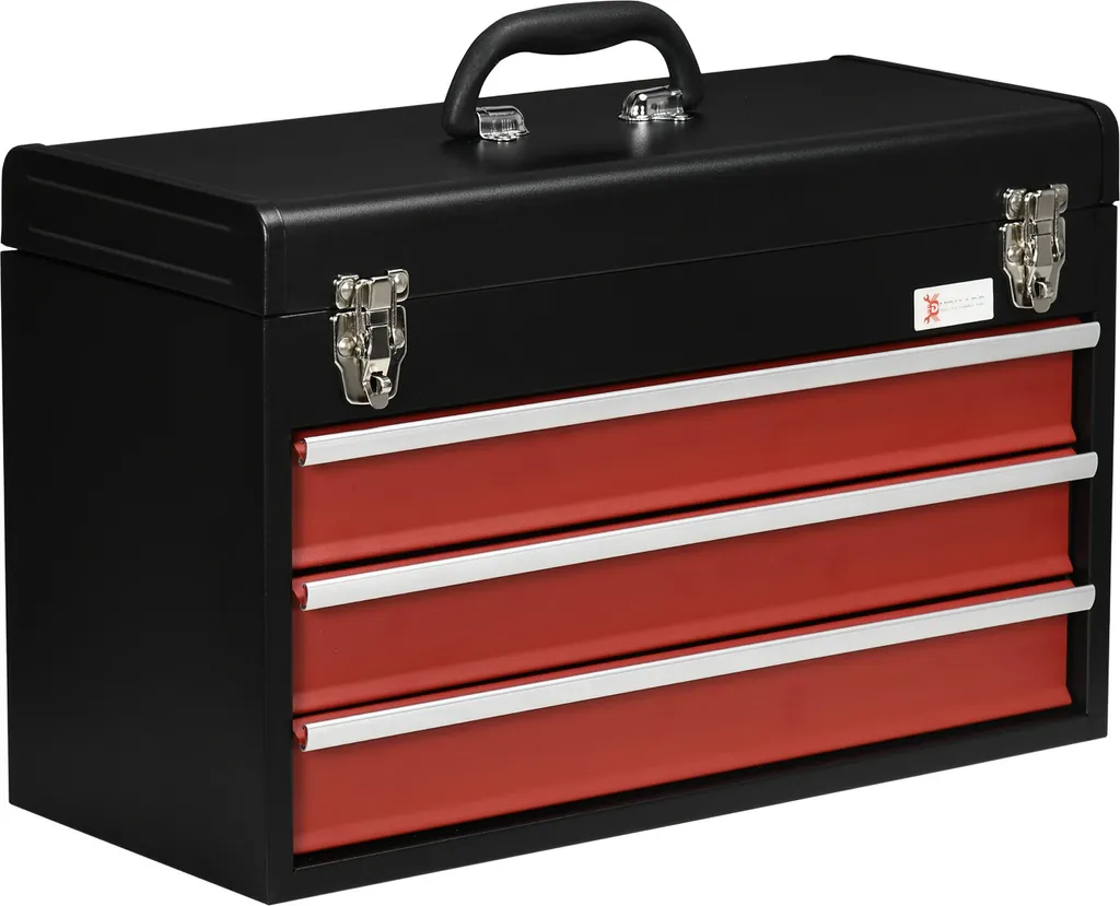 Mallette à outils 3 tiroirs pour atelier et garage rangement métal