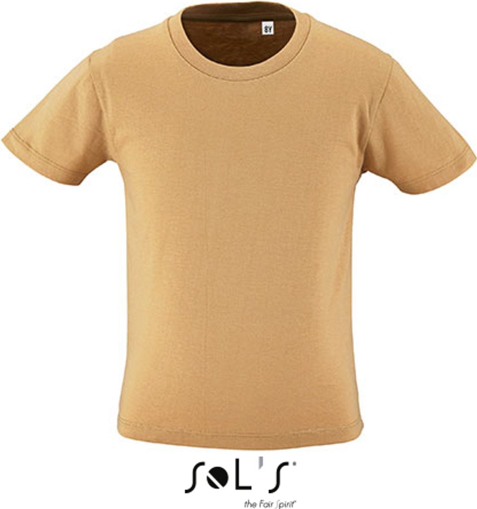 SOL ́S , Kids ́ Round Neck Short-Sleeve T-Shirt Milo , Sand , 2 Jahre (86/94)