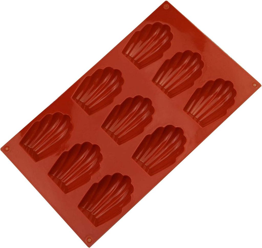 Madeleine-Form,Silikonform für 9 Madeleines Andi-Adhesive Silikonplatte 9 Madeleines - Lila