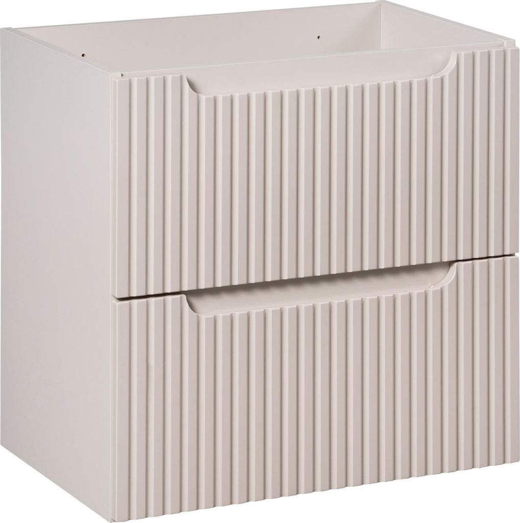 Szafka Łazienkowa 60 Cm Kaszmir Mat Szuflady Ryflowana Mdf Zdjęcie produktu 
