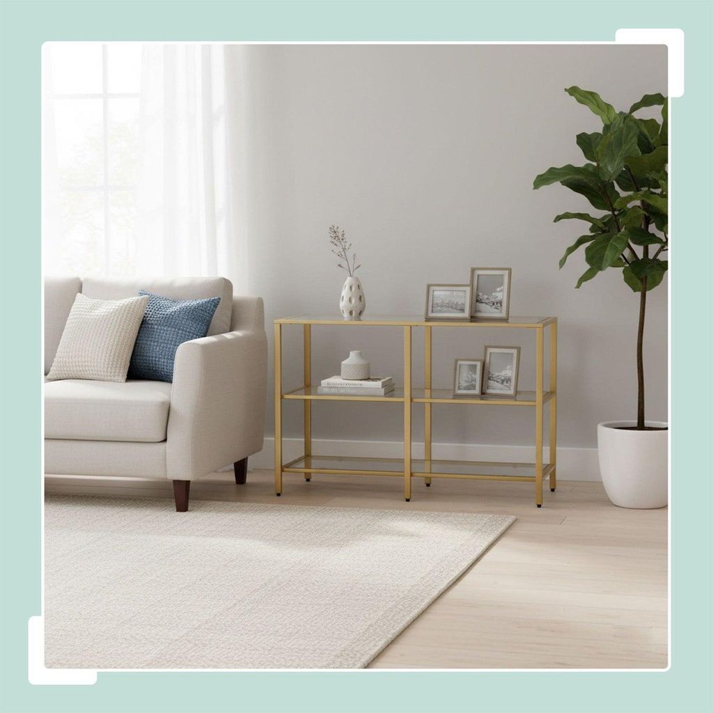 Konsolentisch mit 3 Glasablagen - Modernes Design