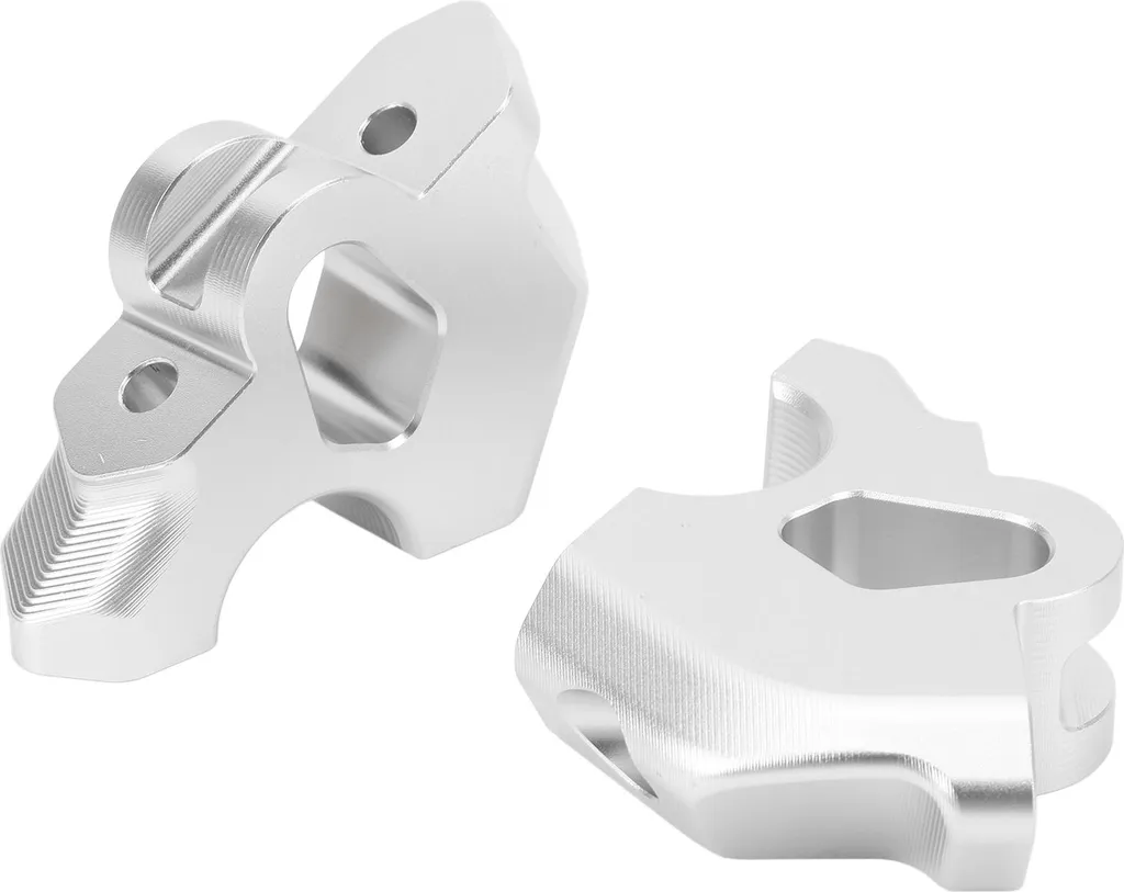 Rehausse guidon aluminium 3,8cm pour R1300GS, finition argent anodisé