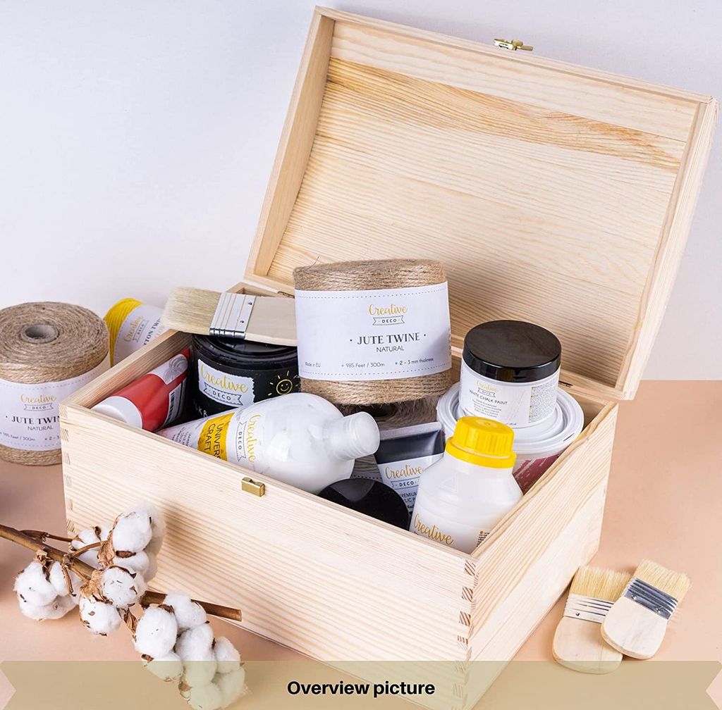 Creative Deco XXL Große Holztruhe Holz-Kiste mit Deckel und Produktbild 12