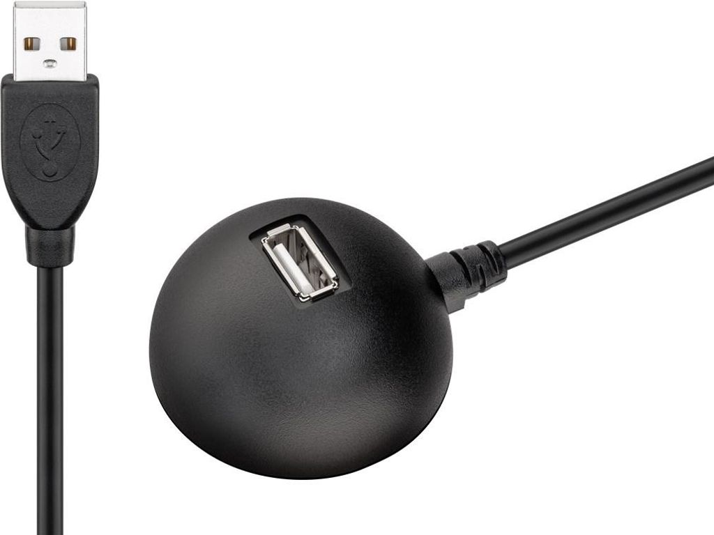 USB 2.0 Hi-Speed-Verlängerungskabel mit Standfuß, schwarz Obrázok produktu 