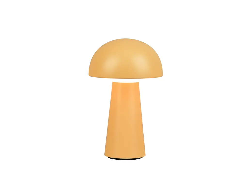 Lampe de table à accu LENNON jaune pour illuminer vos repas en terrasse