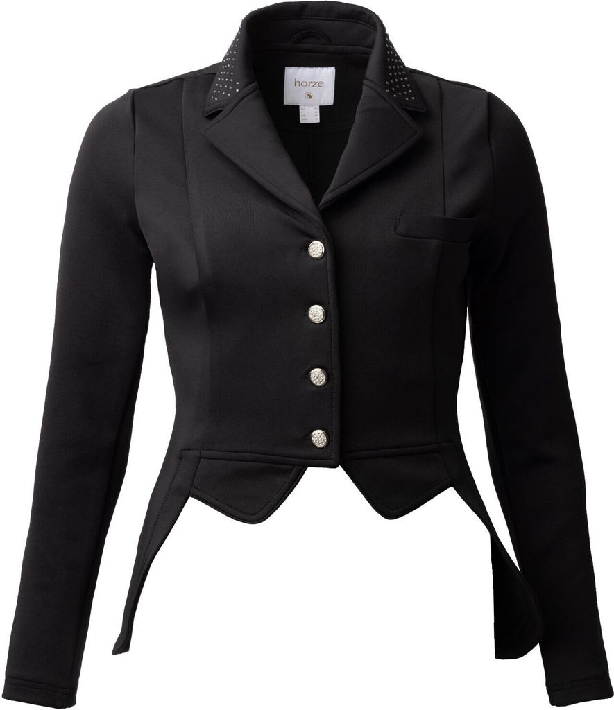 Horze Carla Turnierjacket für Damen, Schwarz, 36