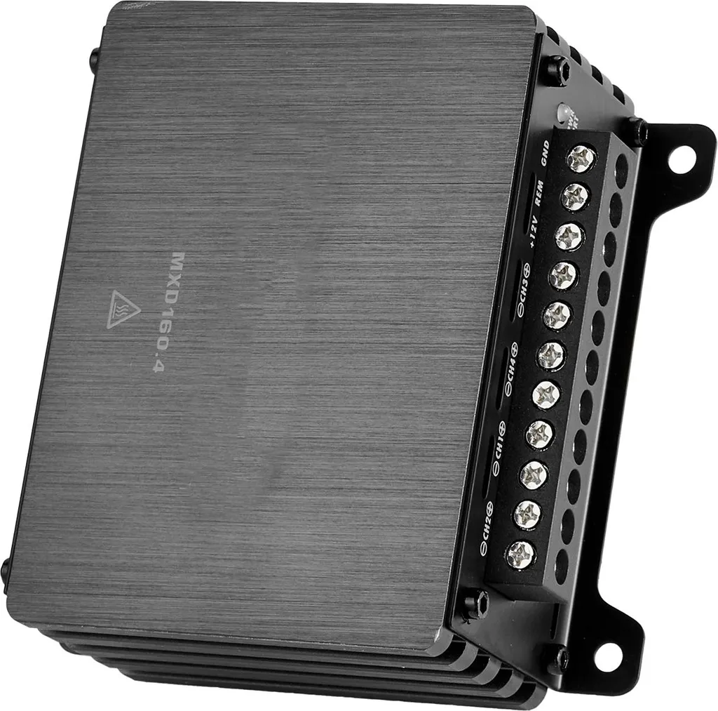 Amplificateur Pontable 4x160W Classe D avec Filtres Actifs pour Voiture