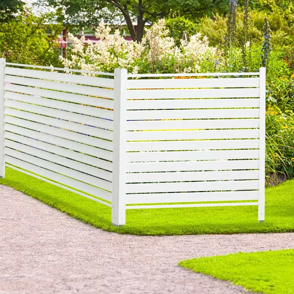 pannelli di recinzione per la privacy in vinile da 48" L x 48" H, recinzione per l'aria condizionata, schermo per la privacy all'aperto per bidoni, copertura per attrezzature da piscina, kit di schermo per la privacy, pannelli a doghe (2 pannelli) - 8