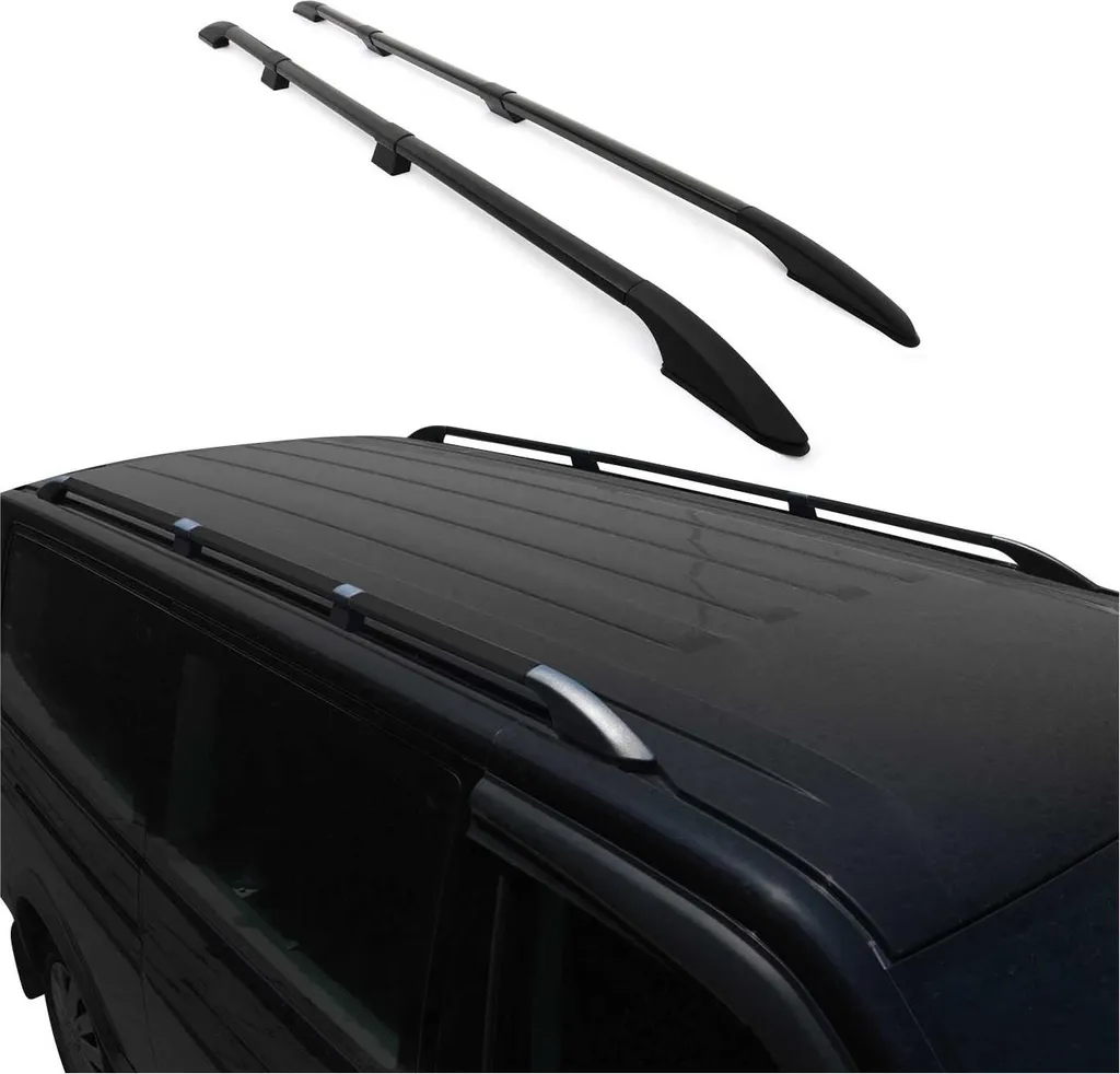 Barre Tetto VW Caddy L2 2015-2020 RS Alluminio Nero Design Aerodinamico