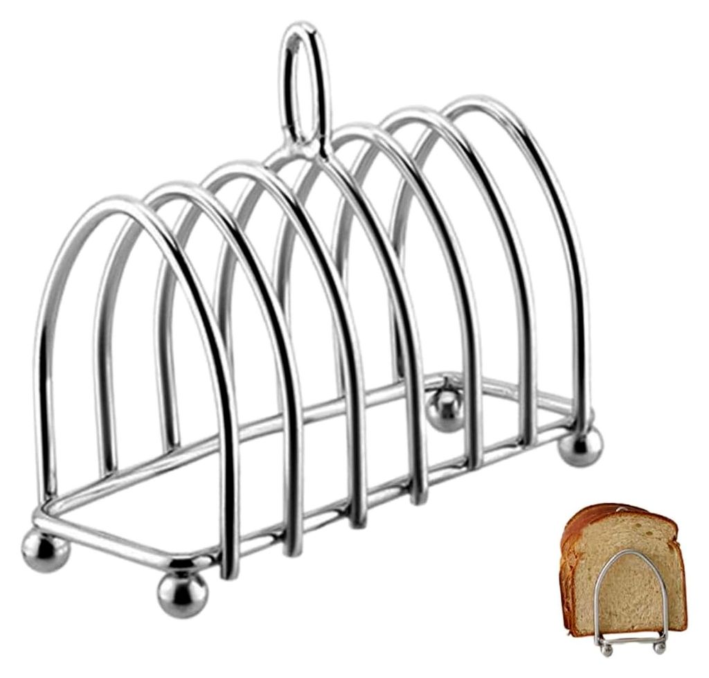 Edelstahl Toastständer für die Aufbewahrung von Brotscheiben, Tischorganizer für Zuhause, Restaurant und BBQ