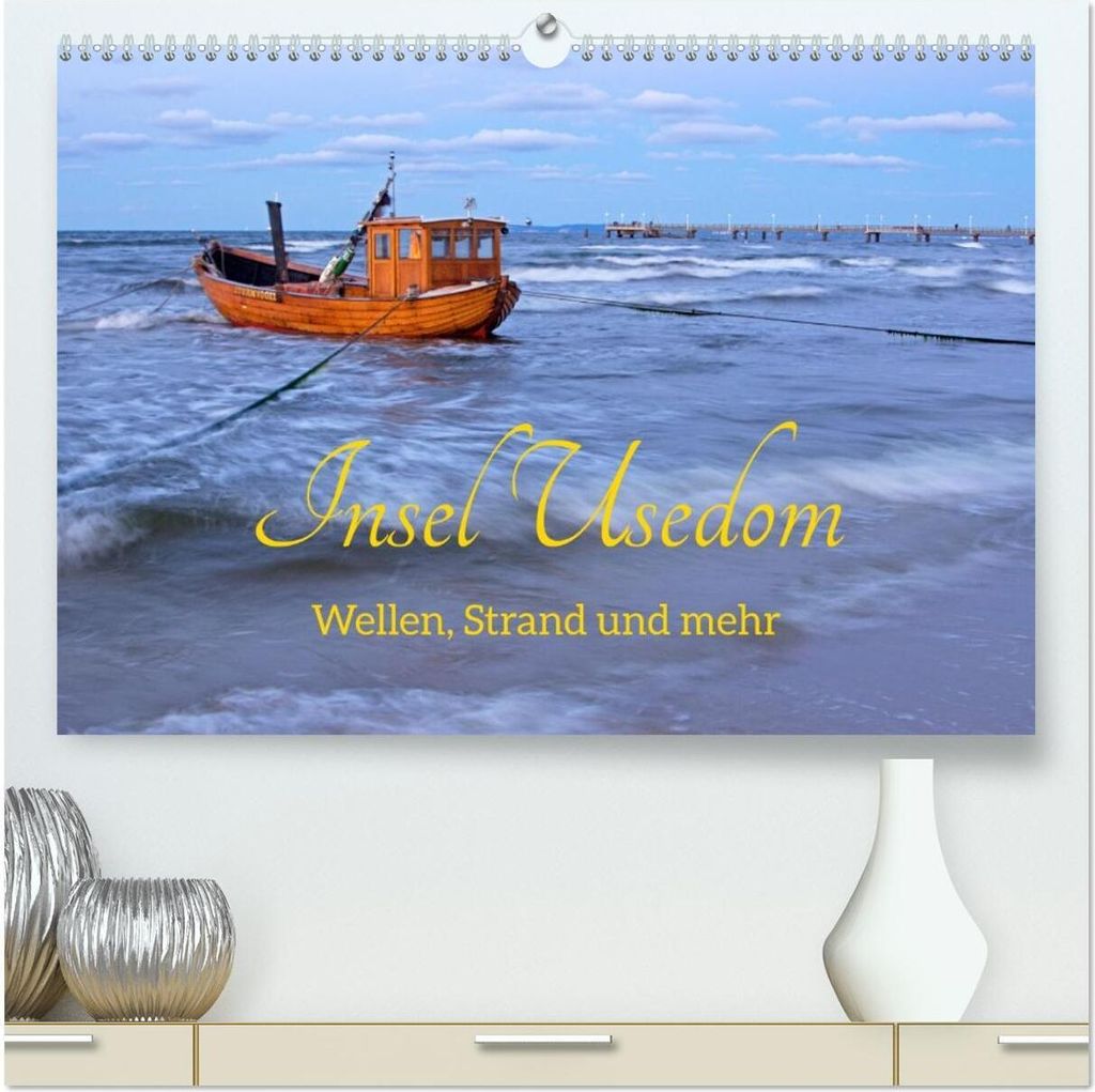 Insel Usedom - Wellen, Strand und mehr (hochwertiger Premium Wandkalender 2026 DIN A2 quer), Kunstdruck in Hochglanz