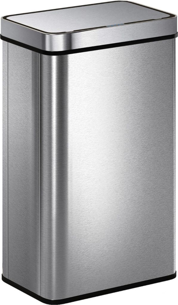 60 L Sensor-Mülleimer, automatischer Deckel, Edelstahl, Produktbild 