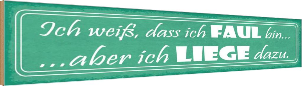 vianmo Holzschild 10x46 cm ich bin faul aber liege dazu Spruch Zitat