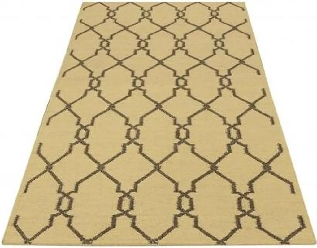 Décoration intérieure tapis Kelim JP 19 beige noir 120x180 cm salon