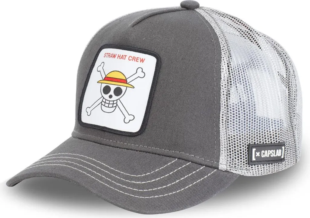 Casquette One Piece visière plate - Modèle Snapback réglable noir coton