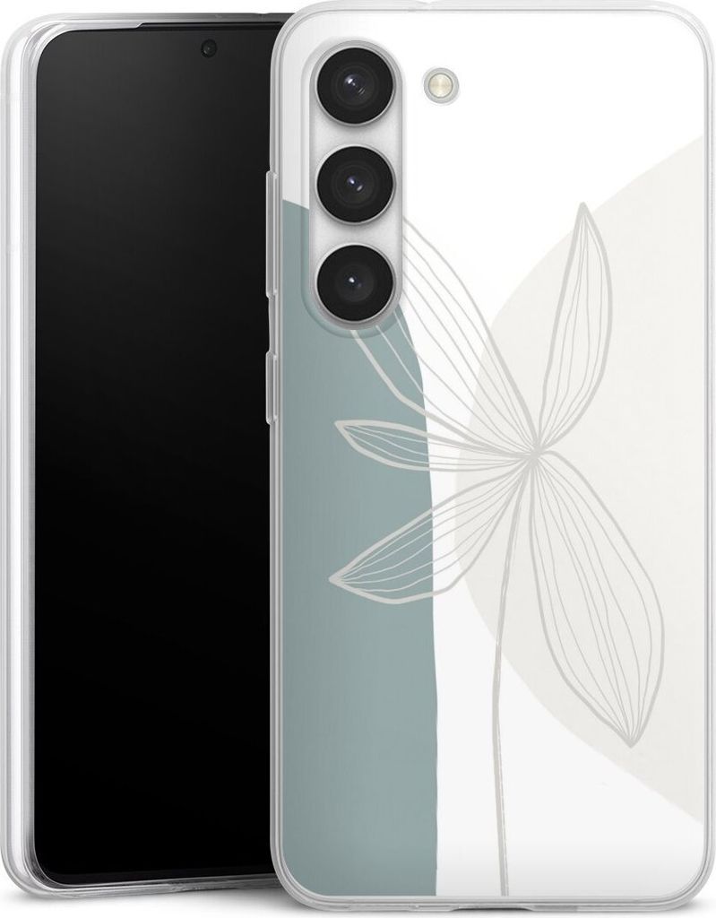 DeinDesign Slim Hülle für Samsung Galaxy S23 Silikon Case Ultra Dünn Handyhülle Blume Boho Pastell