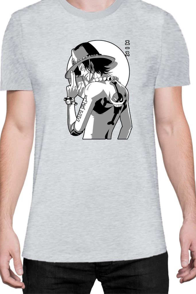 Herren T-Shirt Manga Japan Anime Comics Animation One Manga Piece Anime 0020, Man 3XL / Grau