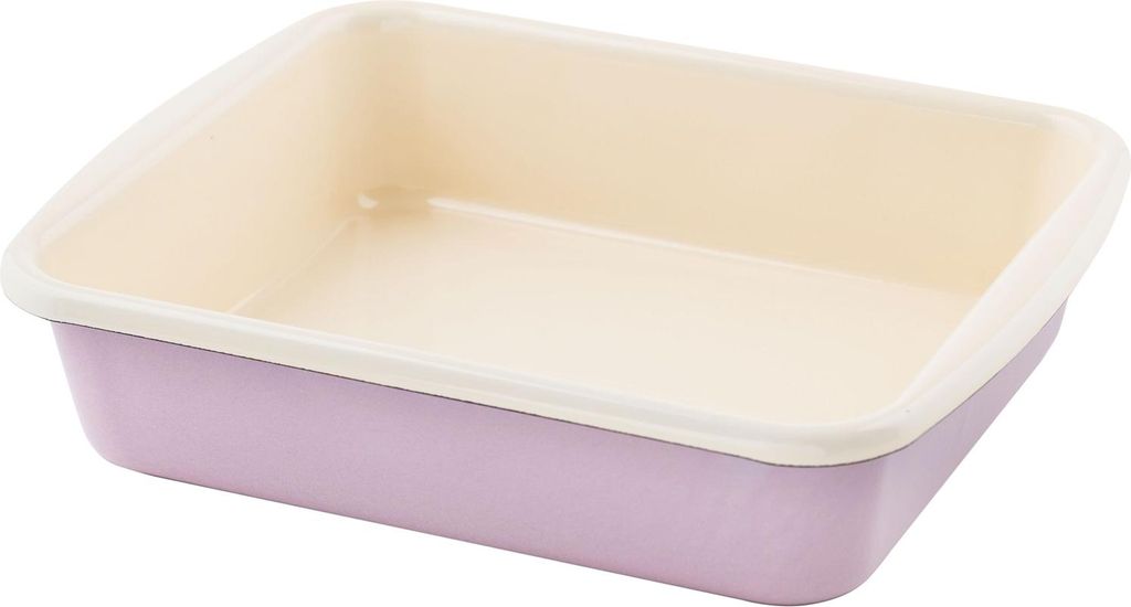 Riess Classic Pastell Minibackofenform Rosa Emaille 24,8x20,0x5,5 cm