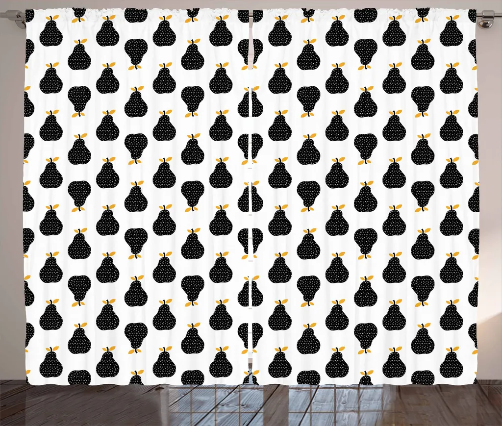 Tende Moderne ABAKUHAUS 280x175 Lavabili - Giallo e Nero Astratto