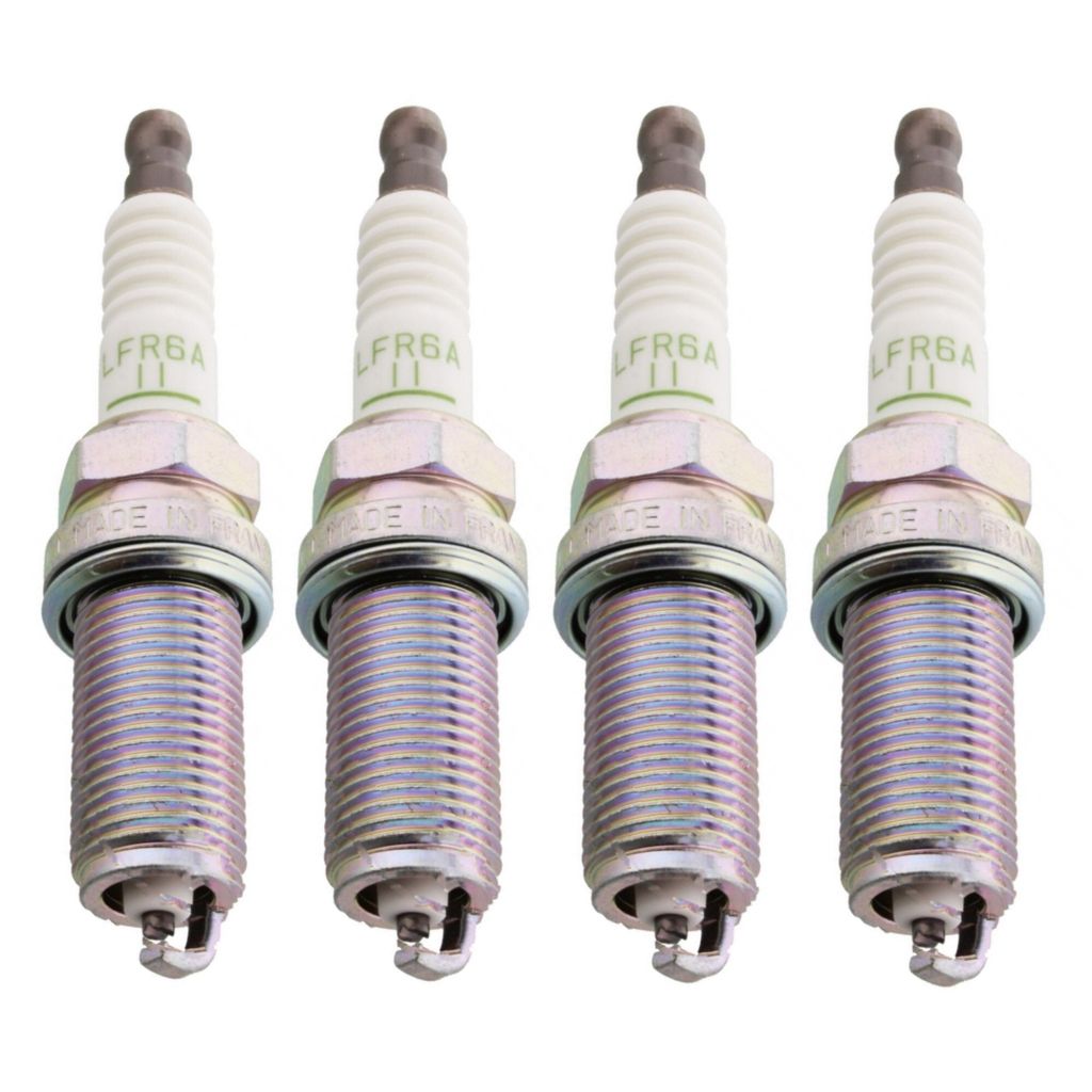 NGK Zündkerzen Set 4x LFR6A-11 Zündkerze entstört, 26,5mm besonders langes Gewinde Ø 14,0mm, 3672
